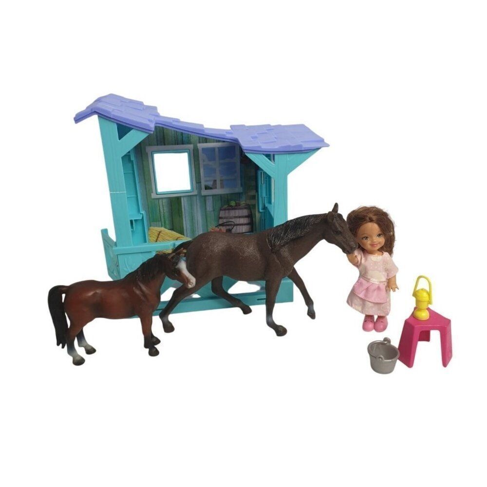 Vintage Barbie Kelly Horse Stable Playset With Dolls & Accessories 1994